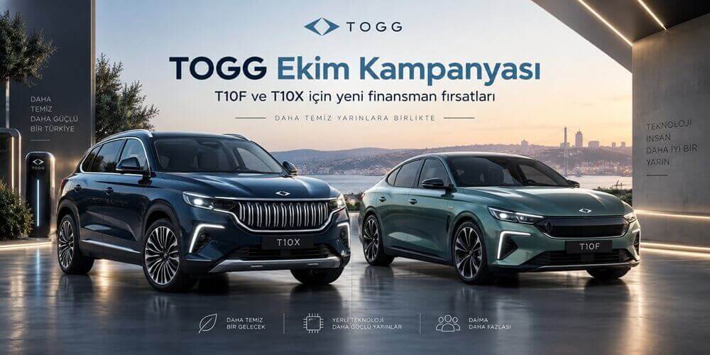 Togg Ekim 2026 Kampanyası: T10F ve T10X Fiyatları, Sıfır Faizli Kredi ve Taksit Se&ccedil;enekleri